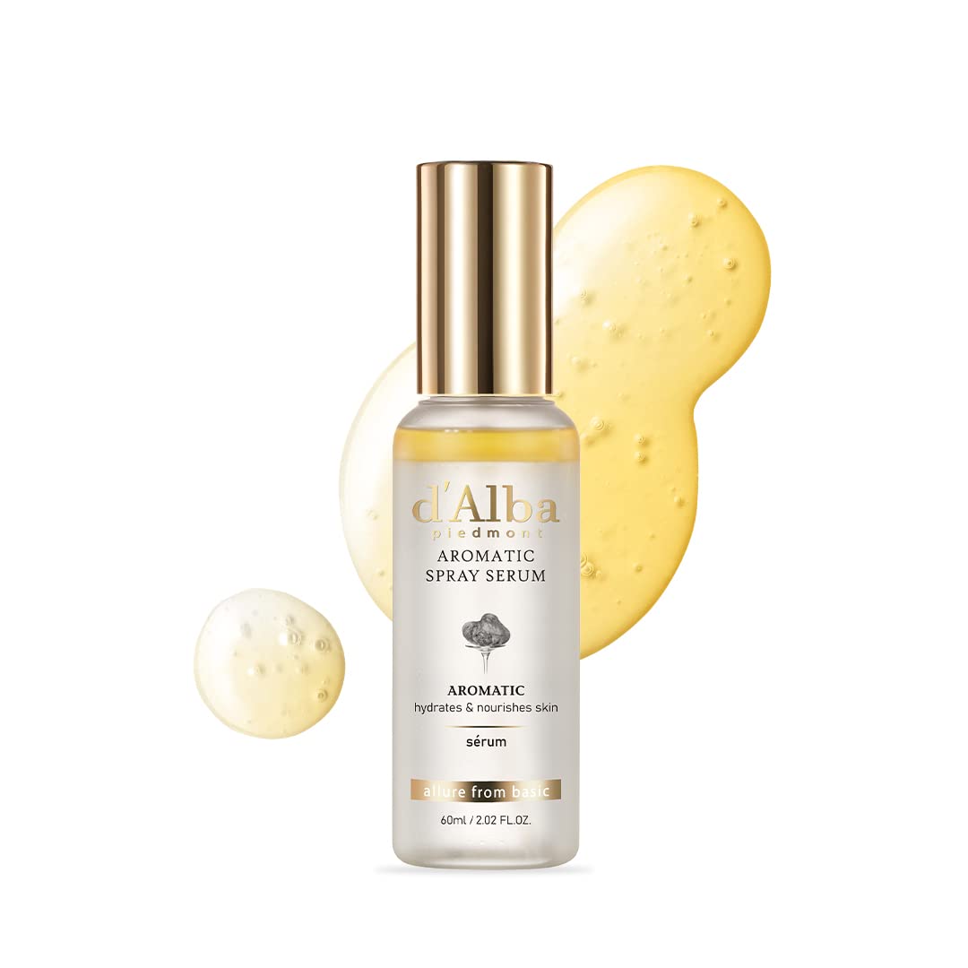 d'alba Piedmont Italian White Truffle First Aromatic Spray Serum, Fragrant VEGAN Glowy Antioxidant Face Mist, Deep Hydration Skin Firmness, Korean Skin Care (4.05 fl.oz)
