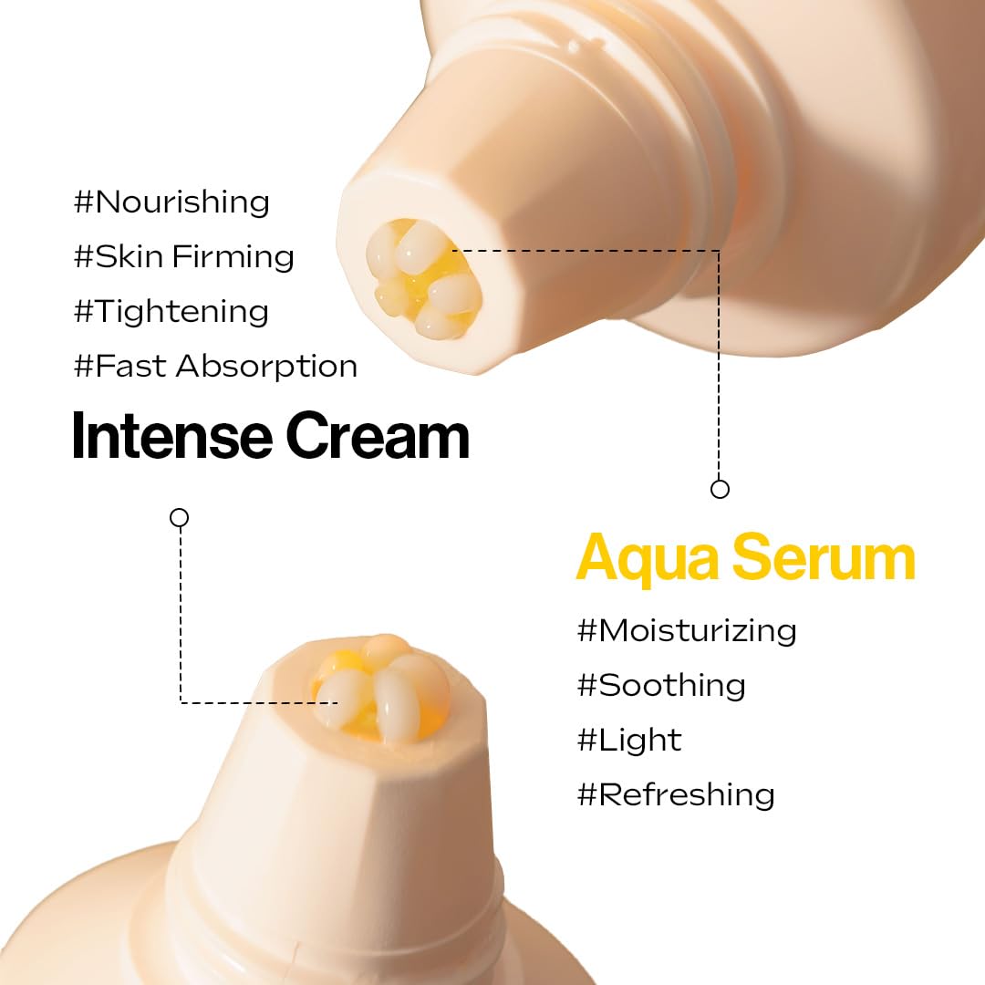 d'alba Piedmont White Truffle Double Moisture Cream, 2-in-1 Face Moisturizer, Vegan Skincare, Vegan Collegen, Skin Firming and Tightening, Dual Formula in ONE tube, Korean Skin Care (2.02 oz)