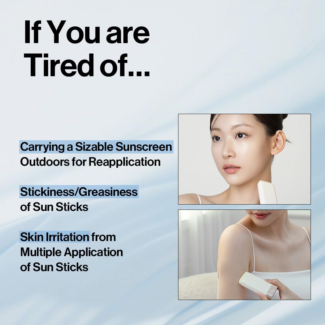 d'alba Piedmont Air Fit Fresh Sun Stick, OTC BROAD SPECTRUM SPF 50+, Non-Sticky On-the-Go Sun Protection, Outdoor Essential Vegan NEW Type Sun Stick, Silky & Fresh, Korean Skin Care (0.7 Oz.)