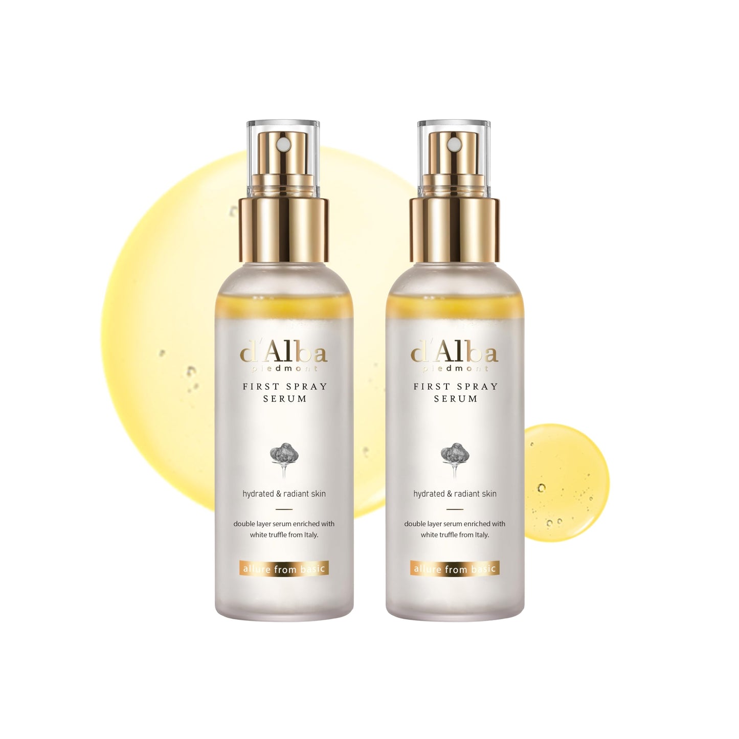 d'alba Piedmont Italian White Truffle First Spray Serum, Vegan Skin Care, Light-weight Face Moisturizer, Glow Serum for Radiant Skin, Non Comedogenic, All In One Mist, Korean Skin Care (3.38 fl oz.)