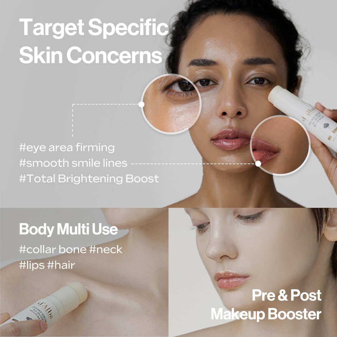 d'alba Piedmont Italian White Truffle Double Serum All-in-one Multi Balm, Vegan Skincare with Vitamin C and Vegan Collagen, 3-in-1 Anti Wrinkle, Eye Treatment, Dark Spot Remover