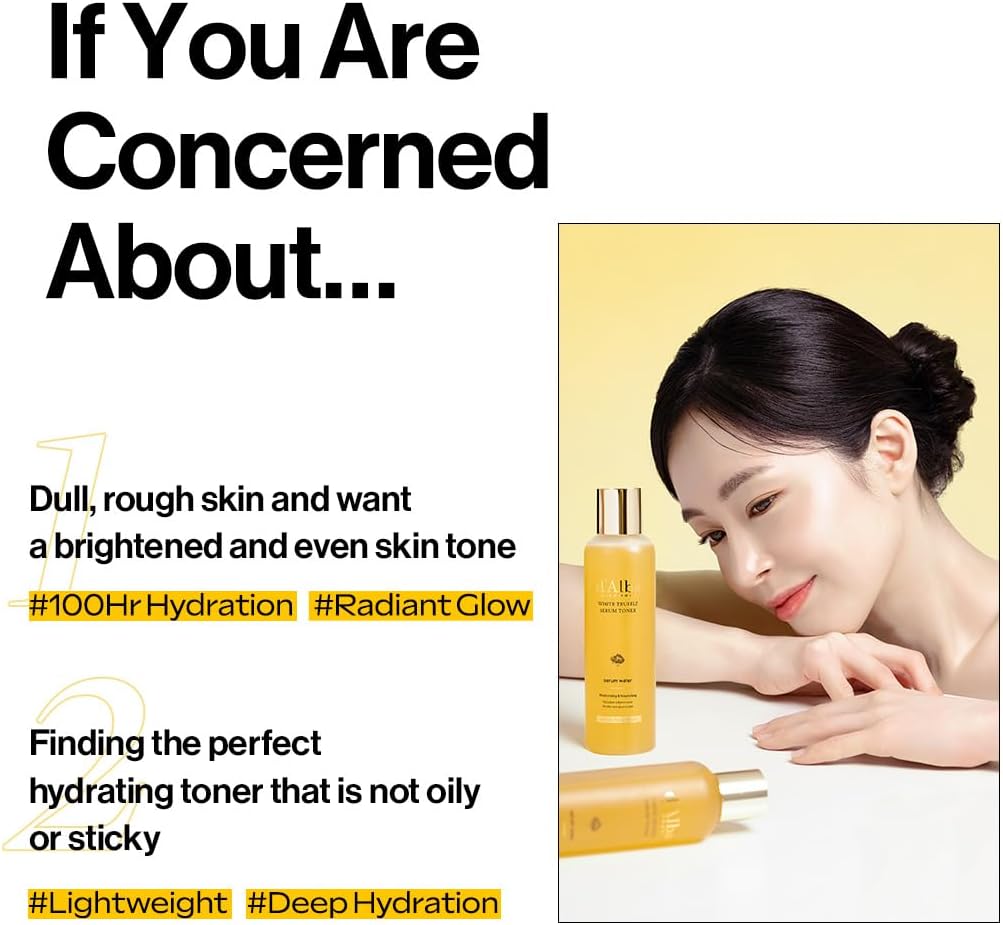 d'alba Piedmont White Truffle Moisturizing Serum Toner, Glass Skin with Double Vitamin Skincare, Face Moisturizer, (6.08fl. oz)