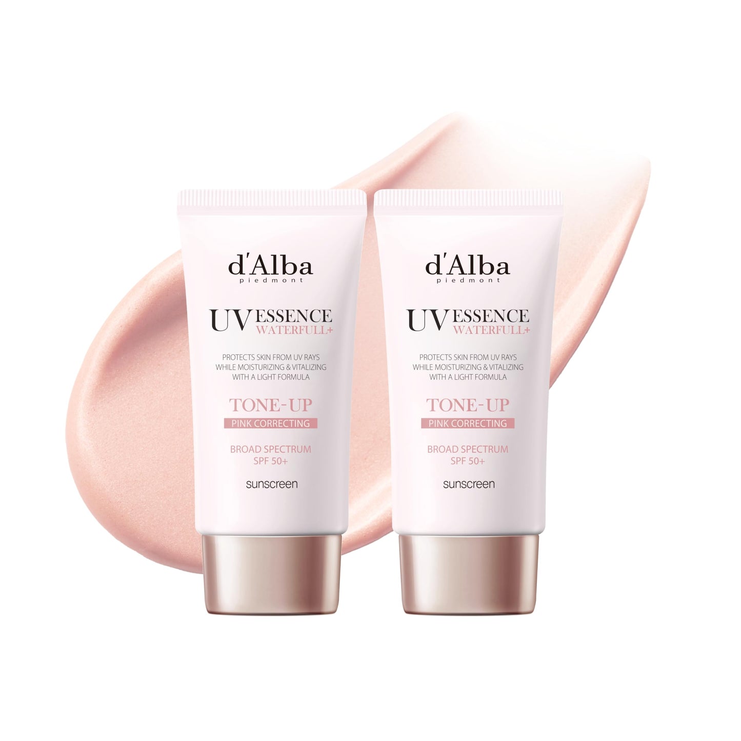 d'alba Piedmont Waterfull Tone-Up Sunscreen Serum BROAD SPECTRUM SPF 50 + Korean Sunscreen for Face, All Skin Tones, Sweat Proof Formula (1.69 fl.oz.)